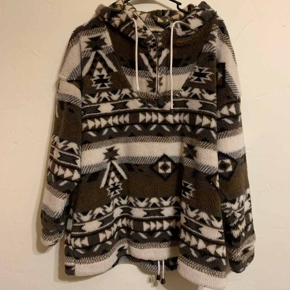 Printed pullover sweater